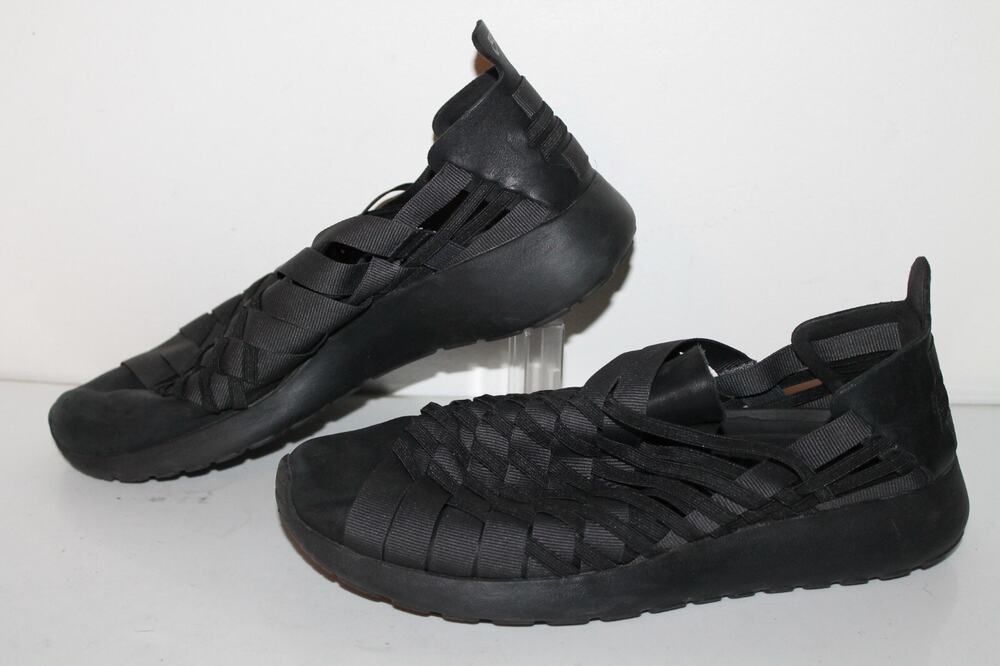 Nike RosheRun Woven Running Shoes, Women's 9, Black, Streetwear, Athleisure